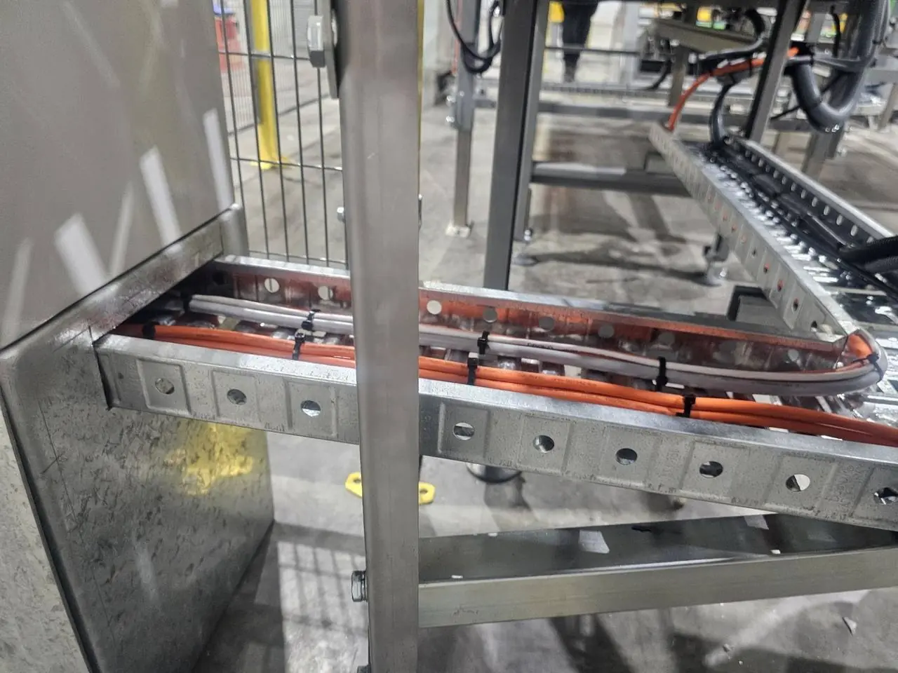 New cable tray installation in a factory